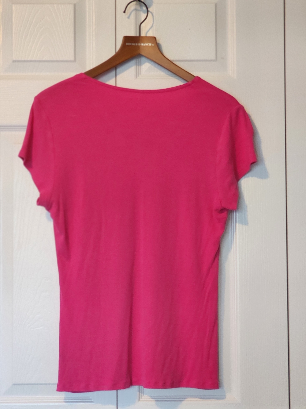 INC International Concepts Fuchsia V-Neck Ribbed Tee Size XXL - Picture 5 of 10